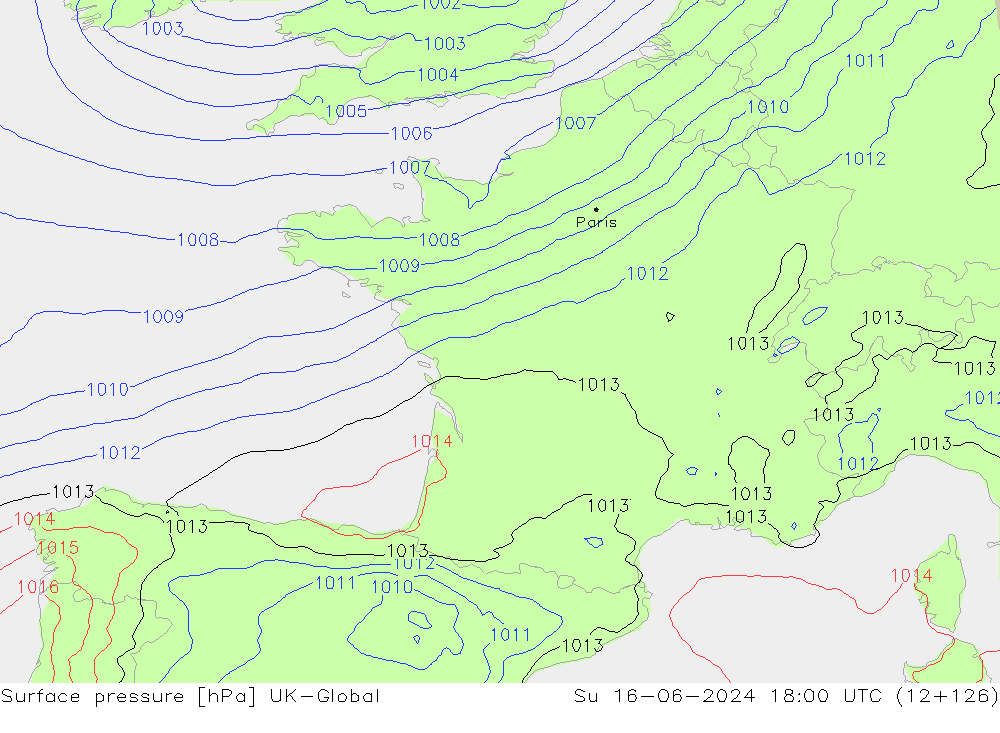 pressão do solo UK-Global Dom 16.06.2024 18 UTC