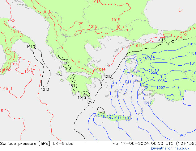 Yer basıncı UK-Global Pzt 17.06.2024 06 UTC