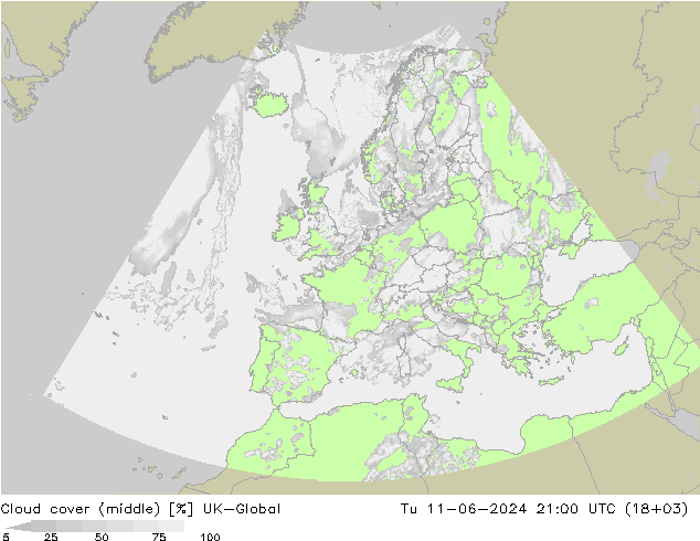 oblačnosti uprostřed UK-Global Út 11.06.2024 21 UTC
