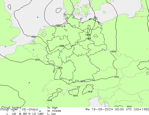 Cloud layer UK-Global mer 19.06.2024 00 UTC