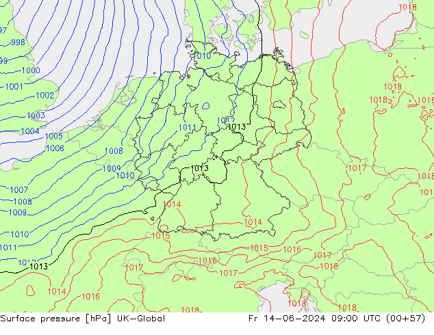 Yer basıncı UK-Global Cu 14.06.2024 09 UTC