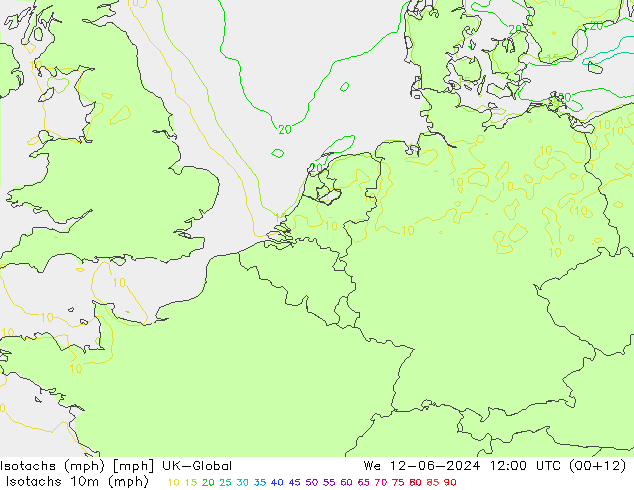 Isotachs (mph) UK-Global mer 12.06.2024 12 UTC