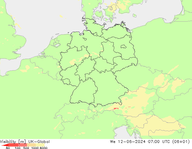 Dohlednost UK-Global St 12.06.2024 07 UTC