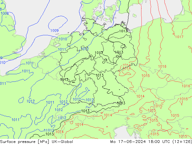 Luchtdruk (Grond) UK-Global ma 17.06.2024 18 UTC