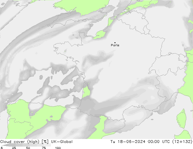 zachmurzenie (wysokie) UK-Global wto. 18.06.2024 00 UTC