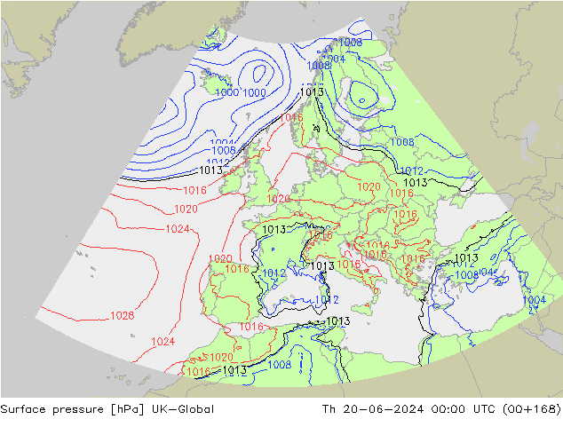 Yer basıncı UK-Global Per 20.06.2024 00 UTC