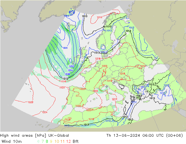 High wind areas UK-Global gio 13.06.2024 06 UTC