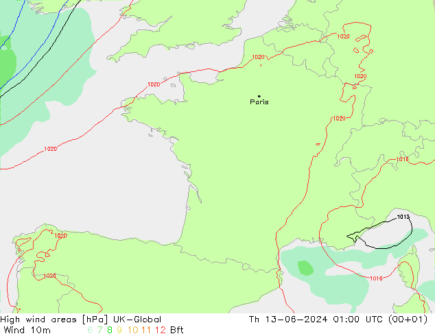 High wind areas UK-Global  13.06.2024 01 UTC