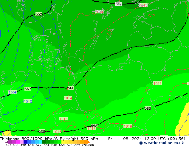 Thck 500-1000hPa UK-Global ven 14.06.2024 12 UTC