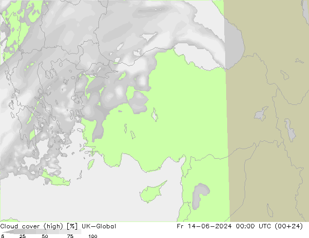 vysoký oblak UK-Global Pá 14.06.2024 00 UTC