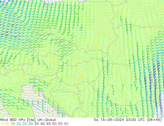 Wind 850 hPa UK-Global Sa 15.06.2024 03 UTC