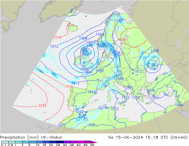 Neerslag UK-Global za 15.06.2024 18 UTC