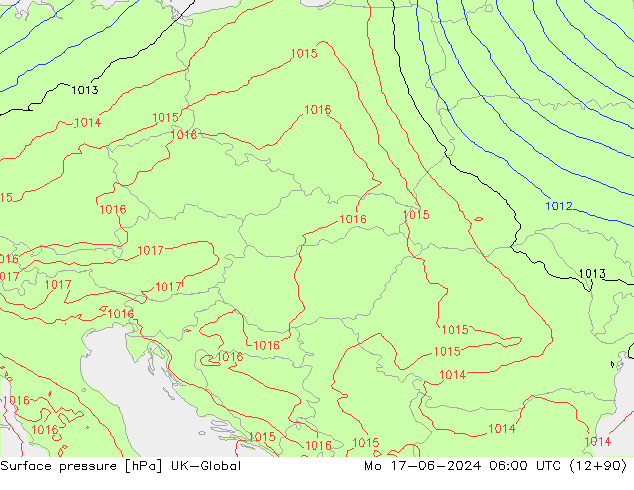 Yer basıncı UK-Global Pzt 17.06.2024 06 UTC