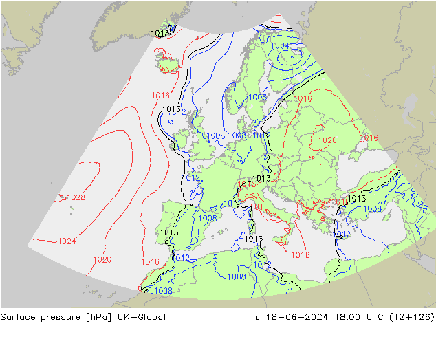 Yer basıncı UK-Global Sa 18.06.2024 18 UTC