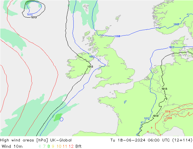 High wind areas UK-Global mar 18.06.2024 06 UTC