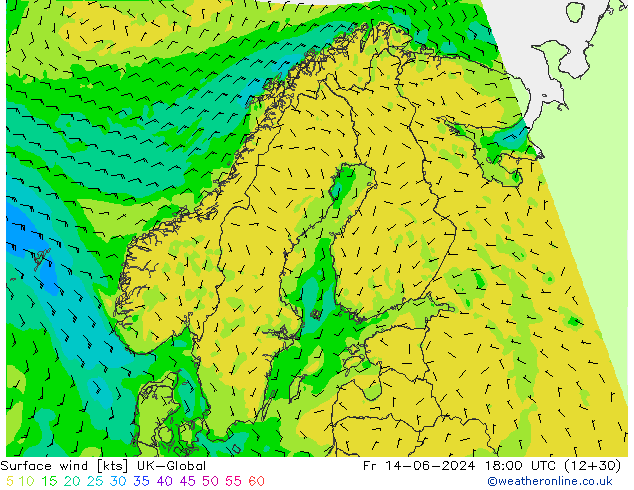 ветер 10 m UK-Global пт 14.06.2024 18 UTC