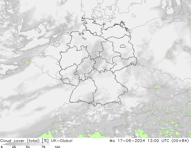 Bulutlar (toplam) UK-Global Pzt 17.06.2024 12 UTC