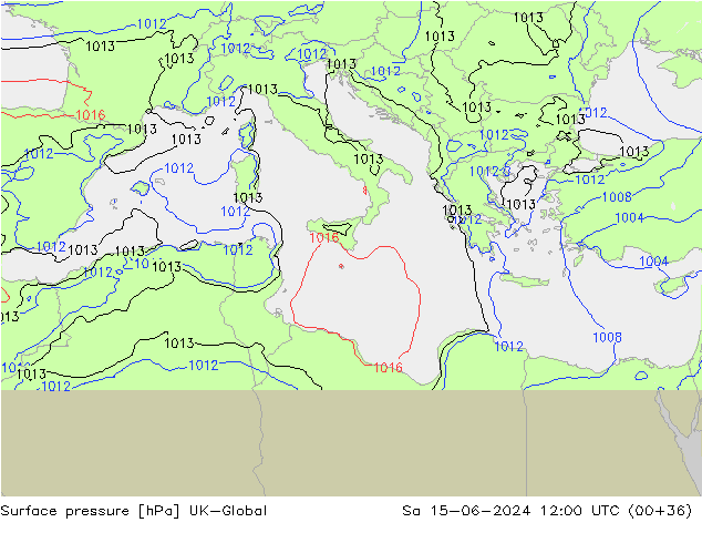 Luchtdruk (Grond) UK-Global za 15.06.2024 12 UTC