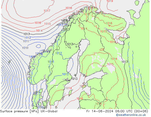 Yer basıncı UK-Global Cu 14.06.2024 06 UTC