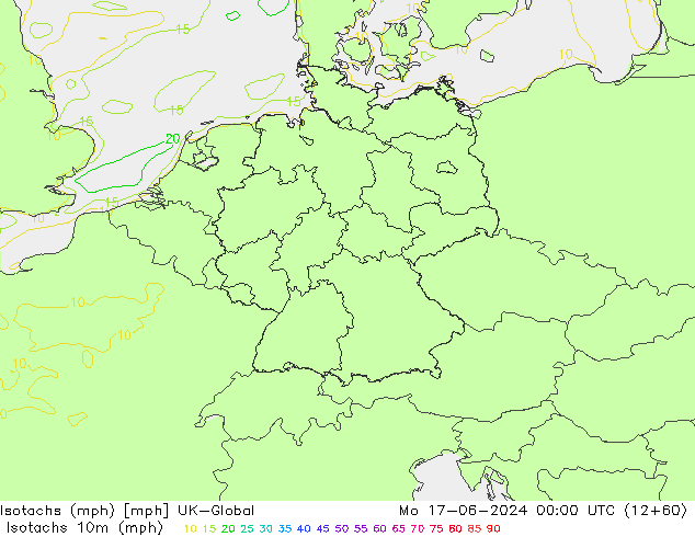 Isotachs (mph) UK-Global Mo 17.06.2024 00 UTC