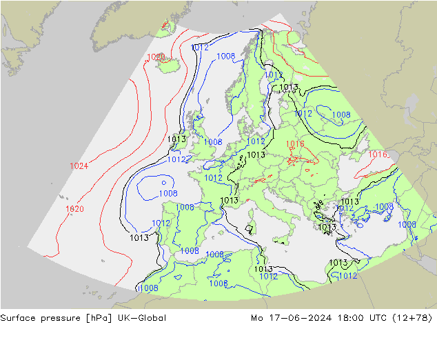 Yer basıncı UK-Global Pzt 17.06.2024 18 UTC