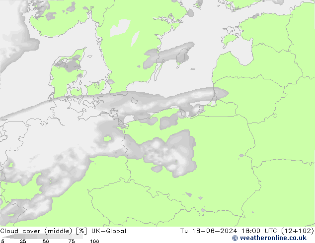 Cloud cover (middle) UK-Global Tu 18.06.2024 18 UTC
