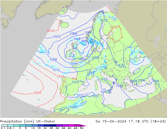 Niederschlag UK-Global Sa 15.06.2024 18 UTC