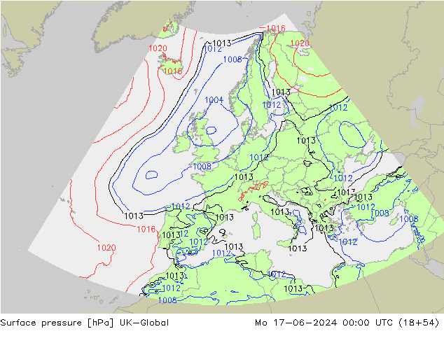 Luchtdruk (Grond) UK-Global ma 17.06.2024 00 UTC