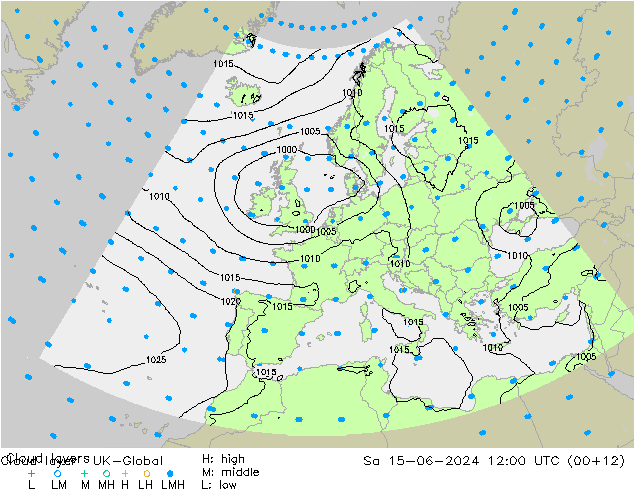 Wolkenschichten UK-Global Sa 15.06.2024 12 UTC