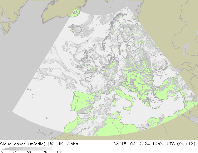 oblačnosti uprostřed UK-Global So 15.06.2024 12 UTC