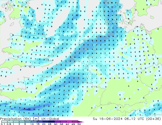 Nied. akkumuliert (6Std) UK-Global So 16.06.2024 12 UTC