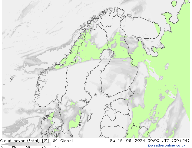 Nuages (total) UK-Global dim 16.06.2024 00 UTC