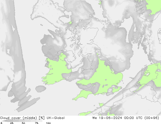 oblačnosti uprostřed UK-Global St 19.06.2024 00 UTC