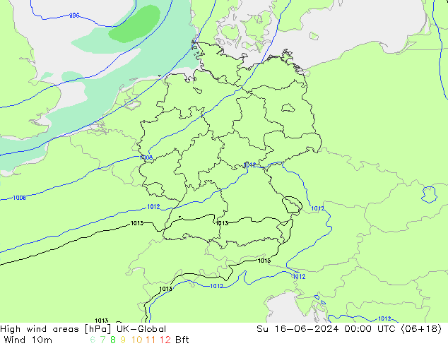 yüksek rüzgarlı alanlar UK-Global Paz 16.06.2024 00 UTC
