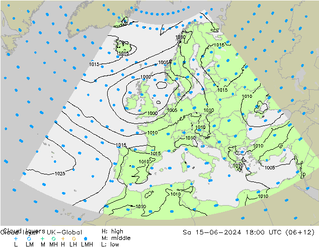 Cloud layer UK-Global So 15.06.2024 18 UTC