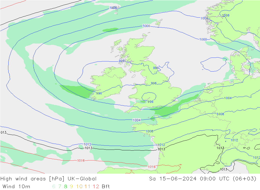 Izotacha UK-Global so. 15.06.2024 09 UTC