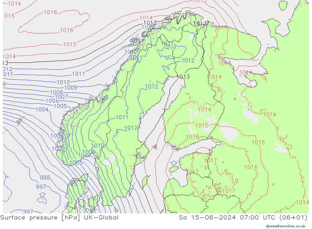pressão do solo UK-Global Sáb 15.06.2024 07 UTC
