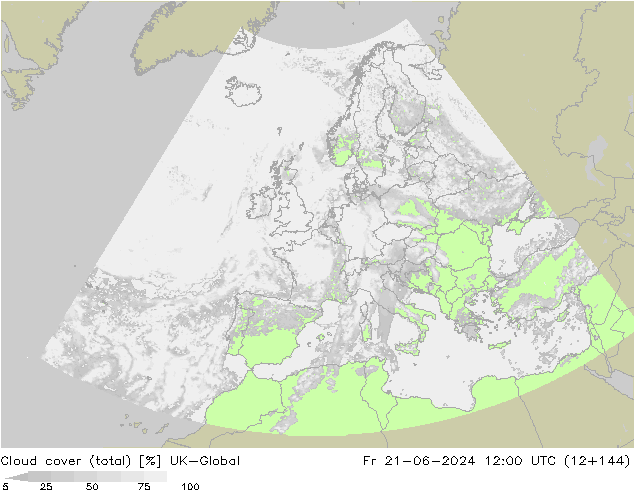 Nubes (total) UK-Global vie 21.06.2024 12 UTC