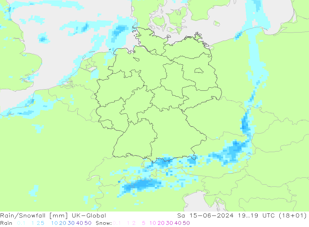Lluvia/nieve UK-Global sáb 15.06.2024 19 UTC