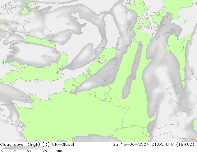 Cloud cover (high) UK-Global Sa 15.06.2024 21 UTC