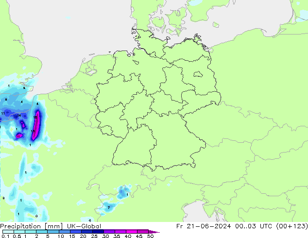 Srážky UK-Global Pá 21.06.2024 03 UTC