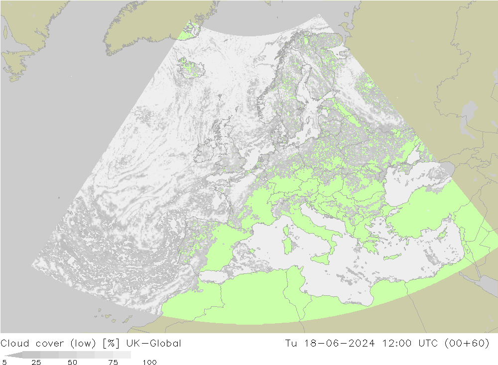 zachmurzenie (niskie) UK-Global wto. 18.06.2024 12 UTC