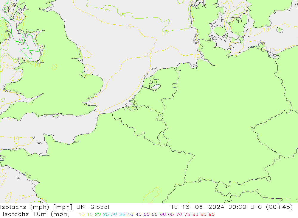 Isotachs (mph) UK-Global  18.06.2024 00 UTC
