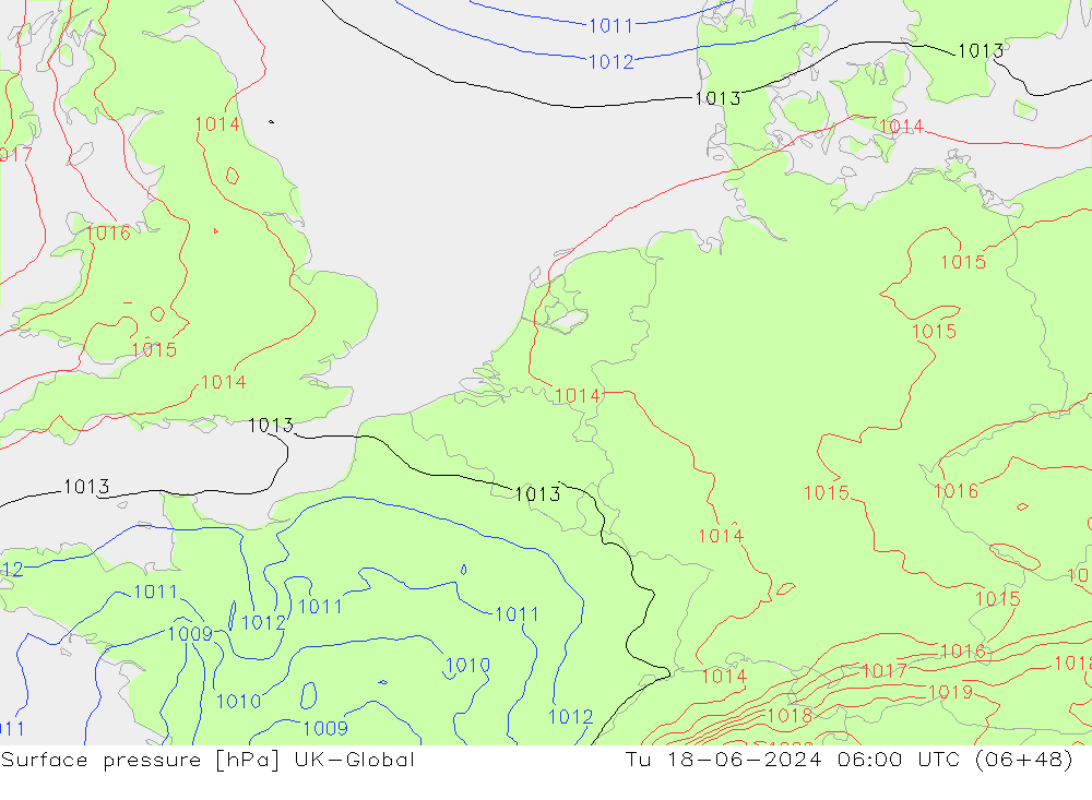 pressão do solo UK-Global Ter 18.06.2024 06 UTC