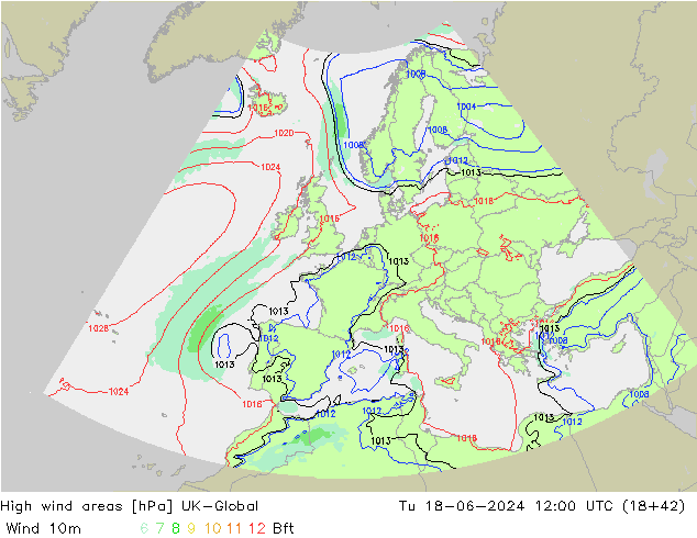 High wind areas UK-Global Ter 18.06.2024 12 UTC