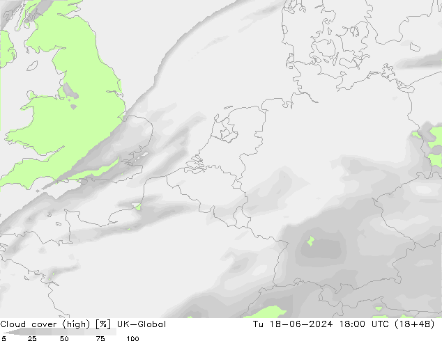 Bewolking (Hoog) UK-Global di 18.06.2024 18 UTC