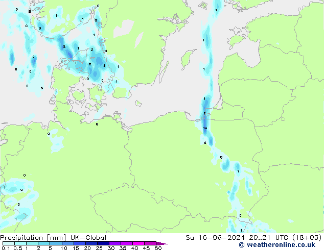 Précipitation UK-Global dim 16.06.2024 21 UTC