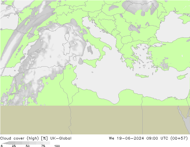 Nubes altas UK-Global mié 19.06.2024 09 UTC