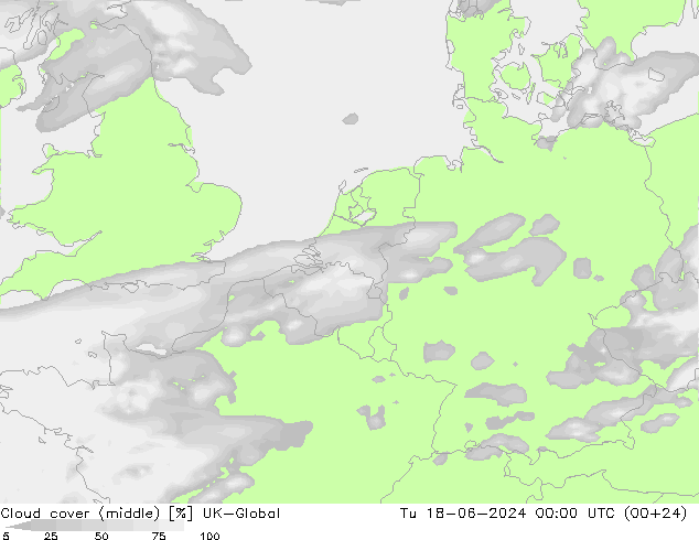 Wolken (mittel) UK-Global Di 18.06.2024 00 UTC