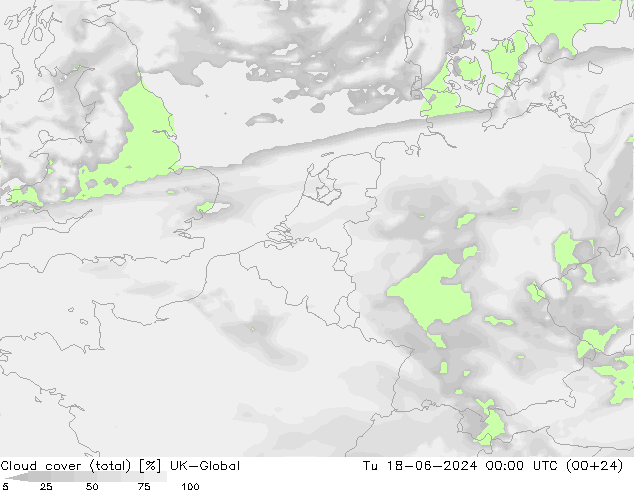 Nuages (total) UK-Global mar 18.06.2024 00 UTC